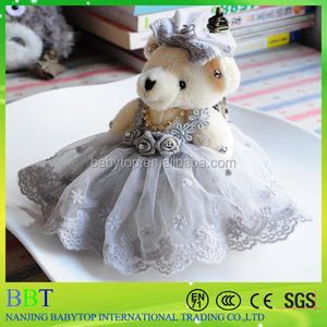 Yüksek kaliteli düğün oyuncak ayı peluş anahtarlıklar sevgililer günü hediyeleri - Product Image 3