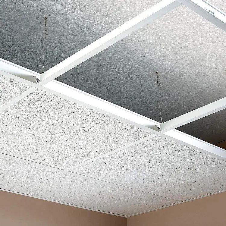 New Square Modern Design With Aluminum Foil Backing Gypsum Ceiling Tiles