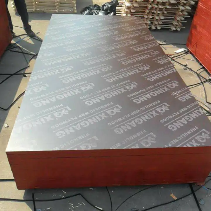 Lámina de madera contrachapada marina, Panel con revestimiento de película de construcción, 12mm, 15mm, 18mm, buen precio, China