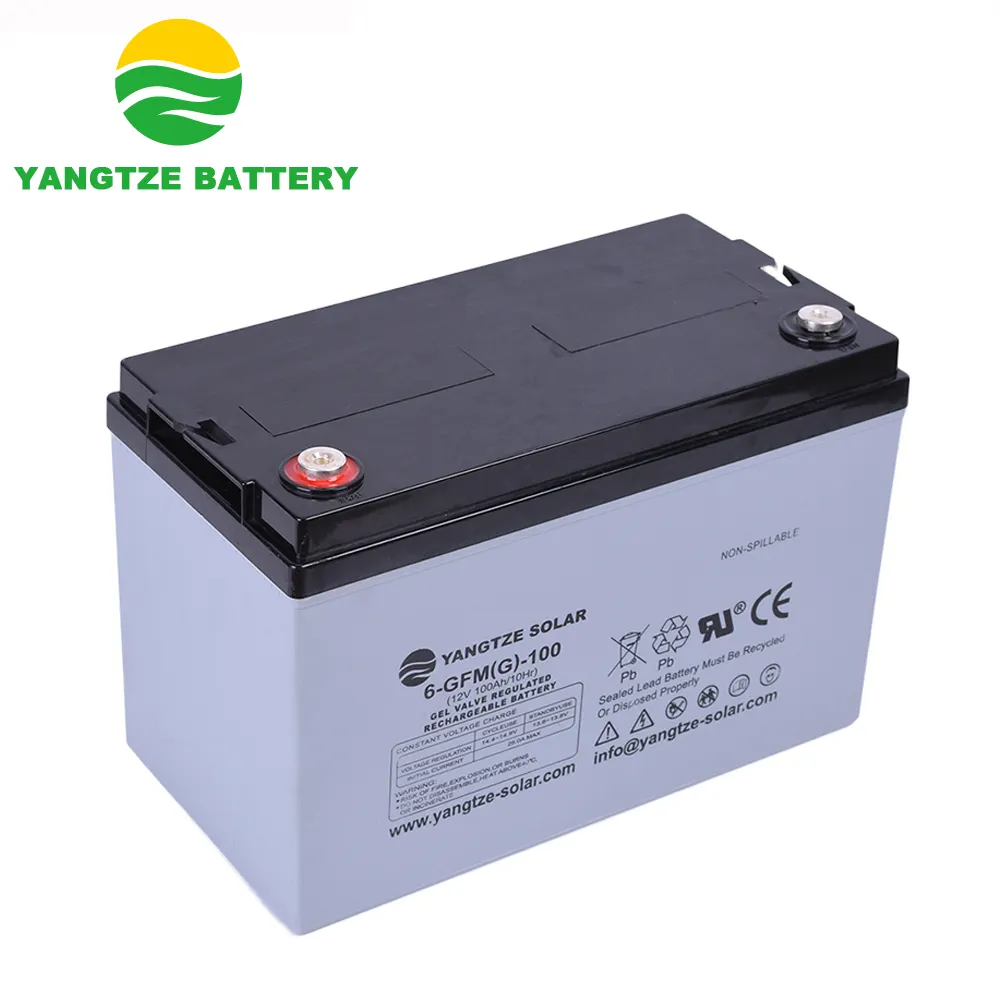 Yangtzeชาร์จตะกั่วกรดAgm 12V 100ahแบตเตอรี่