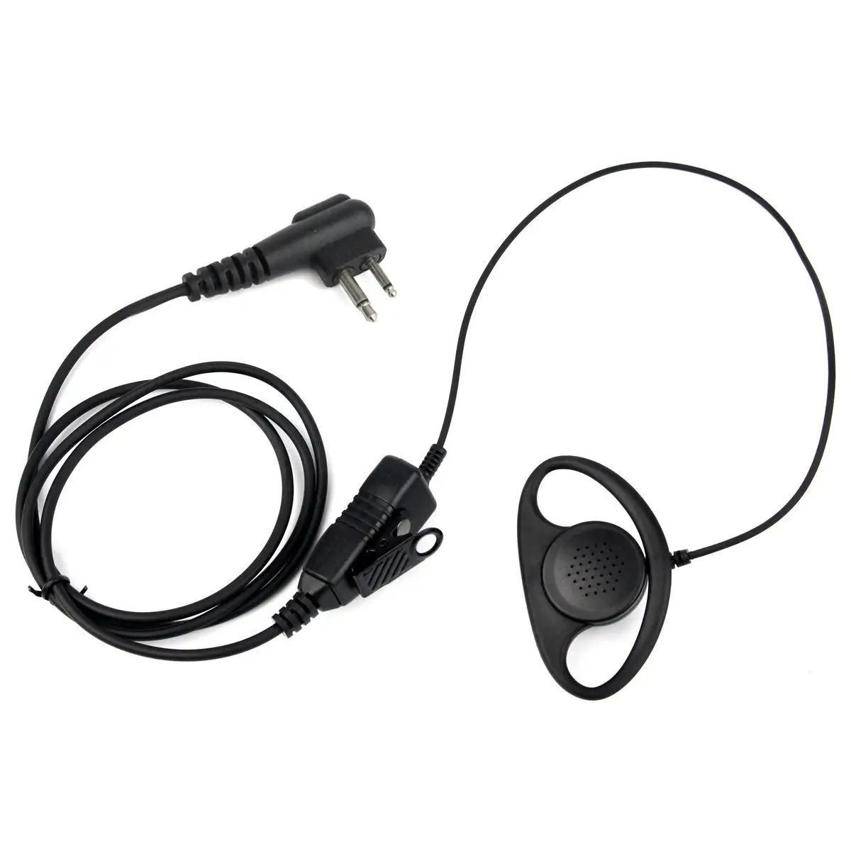 Auricular con gancho de oreja suave de 2 pines con micrófono para Motorola GP88 CT150 PRO1150 XTN446 XV1100 CLS1110 Walkie Talkies Radio