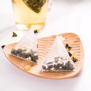 Bolsa de té de pirámide triangular de nailon vacía Popular de alta calidad con cuerda y etiqueta - Product Image 1