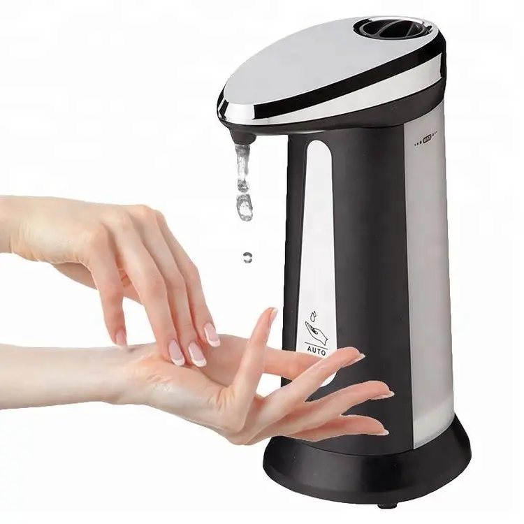 Distributeur de savon liquide en acier inoxydable, lave-mains à capteur automatique, désinfectant pour les mains, 2018