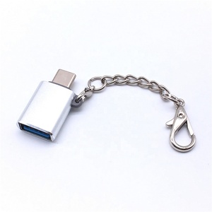 USB3.0 usb Type a USB-C usbc 数据同步转换器连接器 USB 3.0 female to b Type-C 3.1 男 otg 迷你适配器带钥匙扣 - Product Image 3