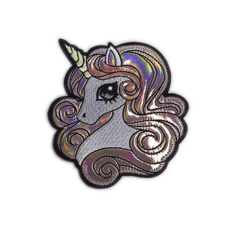 Horse Lady Shinny Color Change Embroidered Patch For Chothing/Garment Varsity Jacket Patches Embroidery