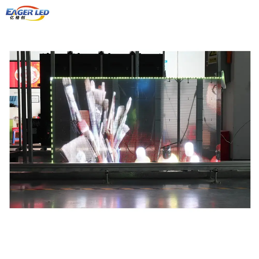 P 3.91 Digital Signage Transparent Glass led Screen für Shop Window