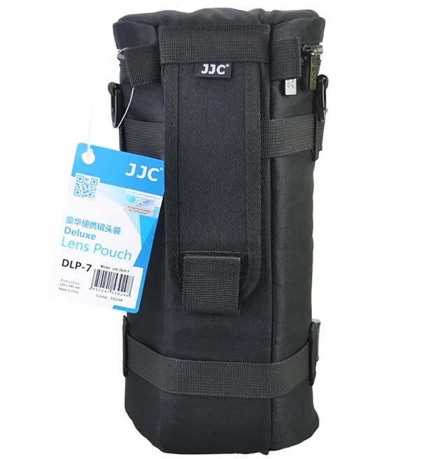 JJC DLP-7 Black Lens Bag DLP-7 deluxe polyester camera Lens Pouch