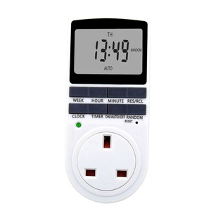 Interruttore Timer giornaliero settimanale Standard nel Regno Unito spina di programmazione digitale LCD grande 12/24 ora con presa 13A - Product Image 1