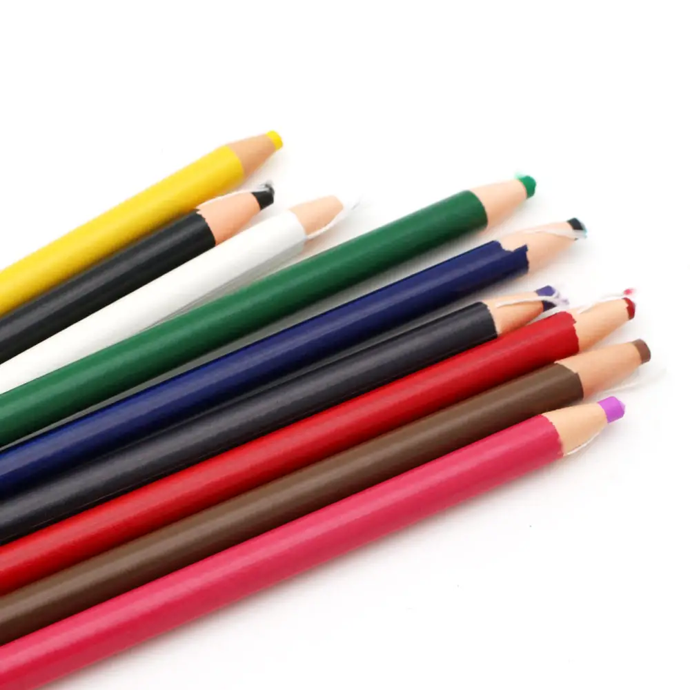 Proveedor de lápiz dermatográfico, lápiz de cera, caja de color, auto pelar, lápices de grasa, ideal para metal, vidrio, superficie de cerámica