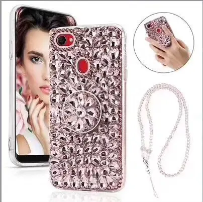 Điện Thoại di động Rhinestone Trường Hợp đối với iPhone XS MAX Kim Cương Grip Chủ Trường Hợp đối với iPhone 6 7 8 X XS XR