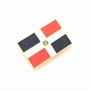 Dominican Republic Flag Lapel Pin Custom Metal Enamel <strong>Badge</strong> - Product Image 2