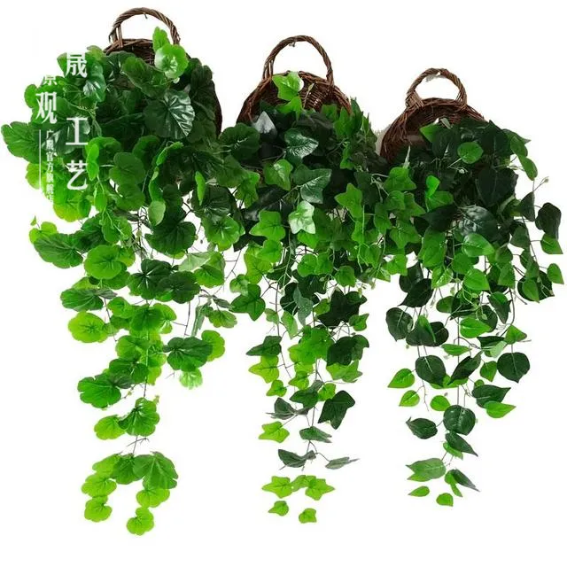 1 m Artificiale Ivy Vines Appeso A Parete Bonsai Verde Vite Tipo di Soldi Piante Ornamentali Decorativi