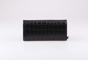 5290经典时尚双折鳄鱼品牌卡座黑色黑色批发代加工时尚钱包 - Product Image 3