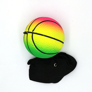 Factory Mixed Color Natural Rubber Sponge Durable Foam <strong>String</strong> Attached Rebound <strong>Balls</strong>
