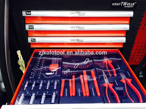 7抽屉威德曼汽车修理工具柜工具手推车套装，带定制工具