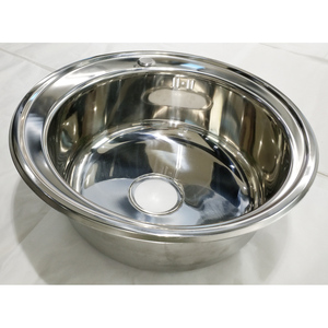 东欧时尚一体式拉伸成型圆形厨房水槽 - Product Image 4