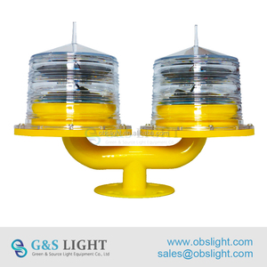 Solar Powered LED <strong>Double</strong>/twin Aviation Obstruction Light/aircraft Warning Light - Product Image 3