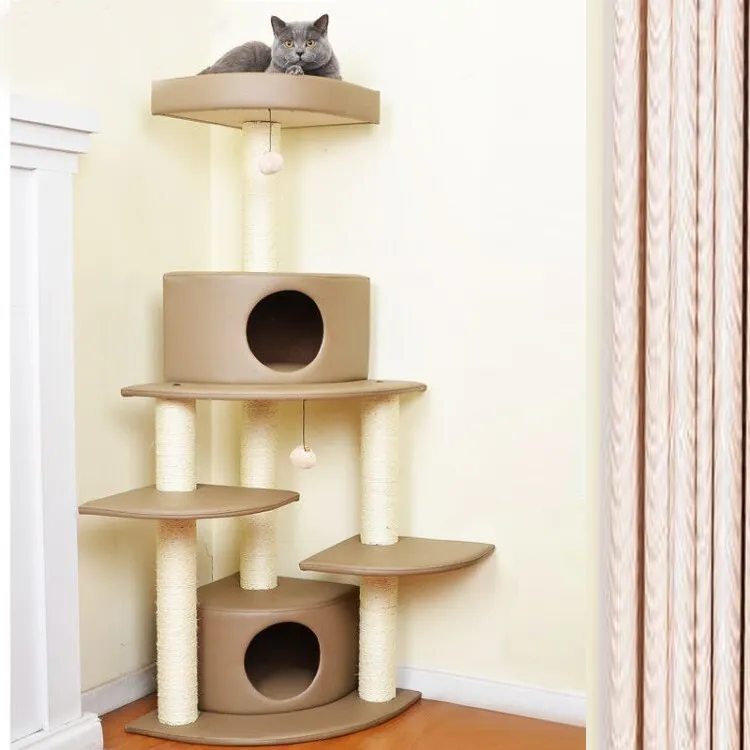 En çok satan büyük kapalı kolayca faux kürk kedi ağacı