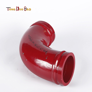 อะไหล่เครื่องจักรก่อสร้างข้อศอกปั๊มคอนกรีต DN125 * R275 * 90องศา