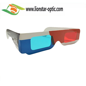 Fabrika kaynağı fiyat özelleştirilmiş baskı logosu kağıt kırmızı mavi gözlük kağıt anaglyph 3d gözlük 3D görüntü ve film için