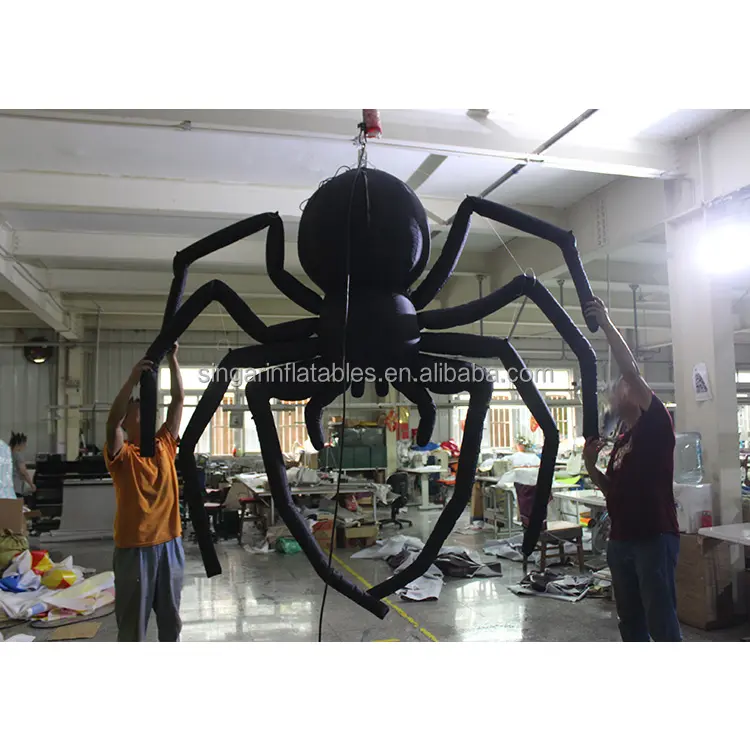 Araignée gonflable géante noire, pour halloween L0008