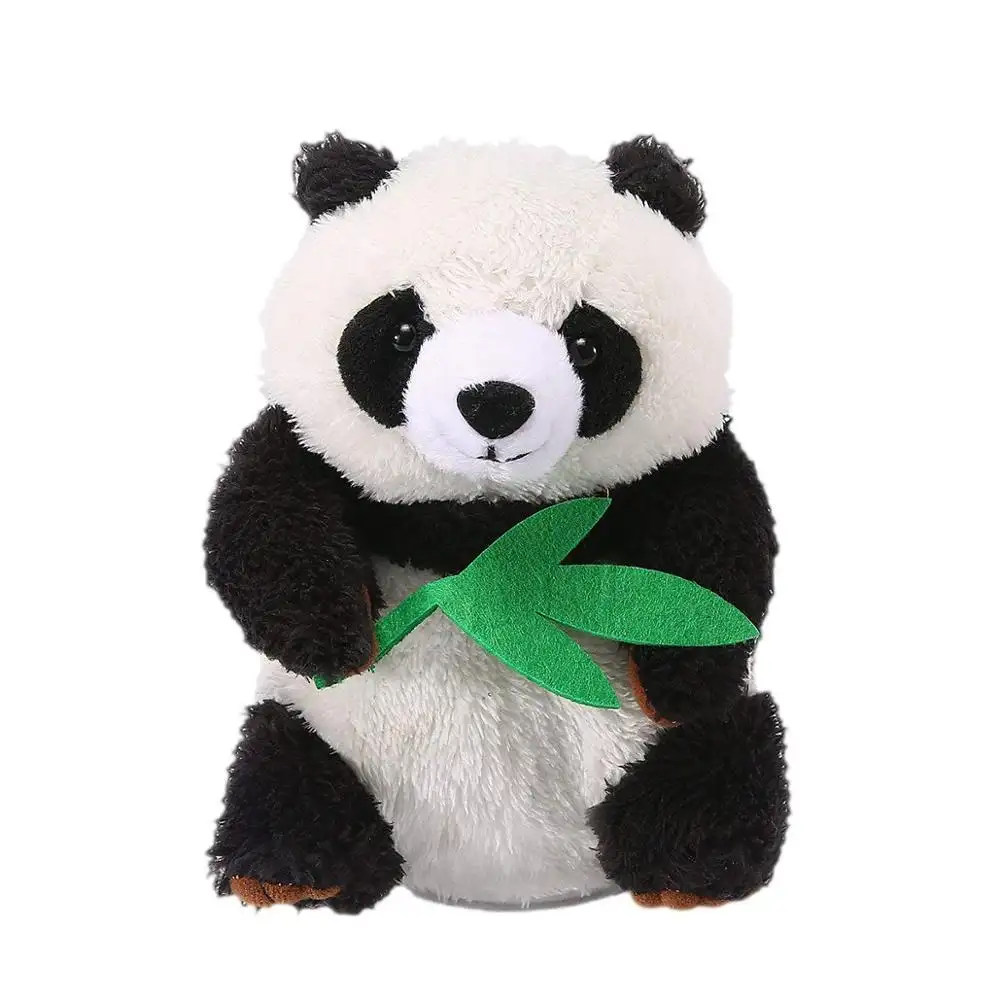 Simpatico Panda mimetico che parla di animali domestici ripete ciò che dici registratore vocale di peluche