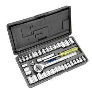 标准Sae公制工具40 Pcs 1/4和3/8英寸棘轮扳手驱动套筒组