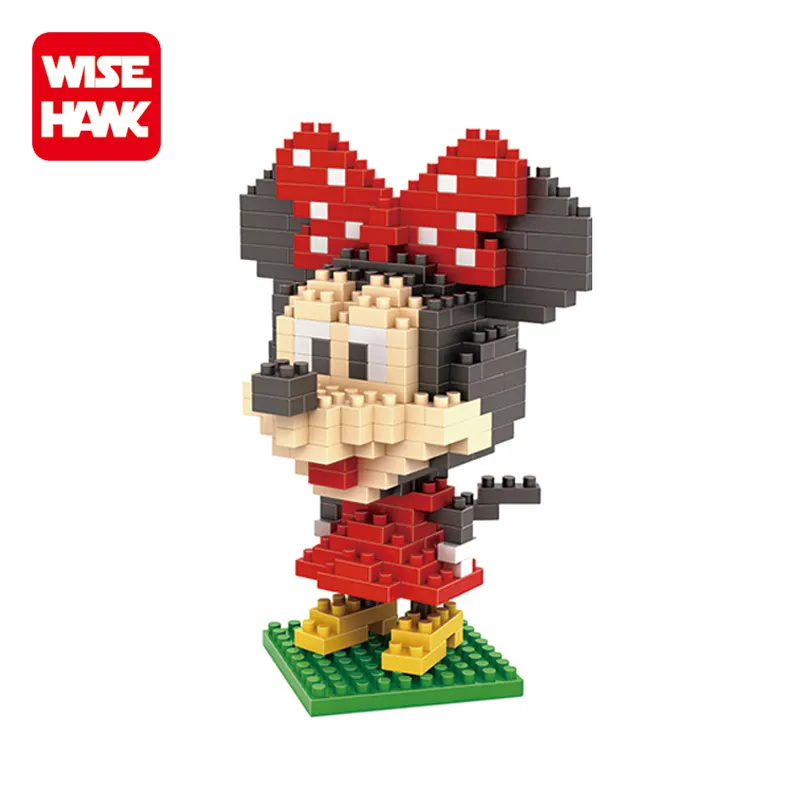 Micro blocos de plástico, figuras diy da minnie mouse, brinquedos, presente de natal para crianças