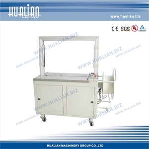 カートン用KZ-8060D HUALIAN自動高性能<span class=keywords><strong>PP</strong></span>プラスチック包装材料ベルト包装ストラップ機