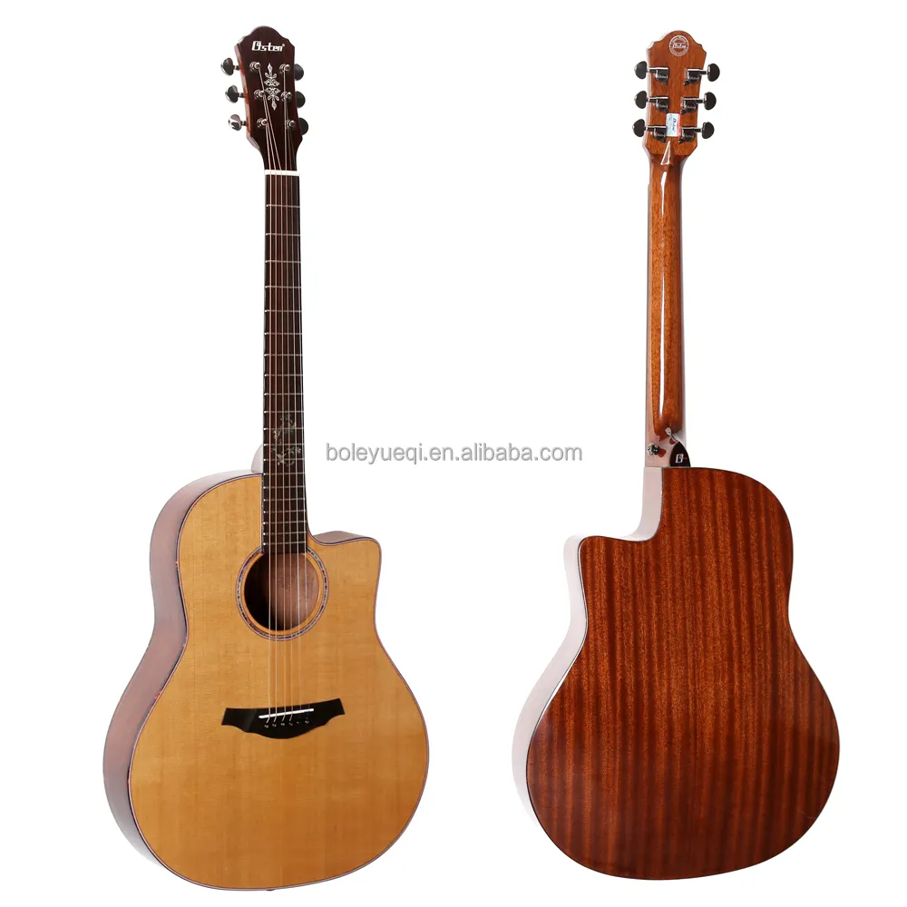 La chitarra acustica Cutaway da 41 pollici in cina con legno massello accetta il Logo personalizzato