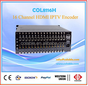 Hardware Del Sistema de 16 canales de IPTV hd <span class=keywords><strong>mpeg</strong></span>-4 avc/h.264 iptv streaming codificador para el Hotel y la Comunidad COL8116H