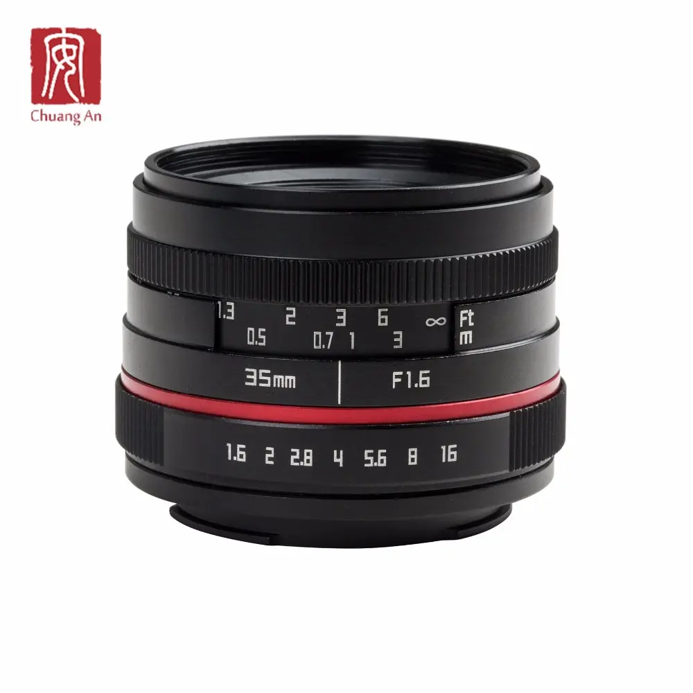 High Quality 35mm F1.6 NEX MFT M4/3 E FX mount APS-C focus mirrorless digital camera lens