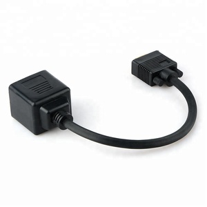 <strong>VGA</strong> Y <strong>Splitter</strong> Cable SVGA Male to Two Female Adapter Support 1080P Full HD for PC, Monitor, Projector, HDTV Screen Duplication