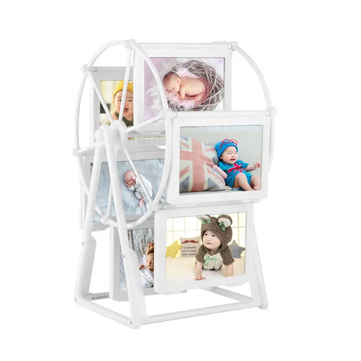Marco de fotos con forma de noria para niños, marco de fotos de plástico creativo, venta al por mayor, nuevo de 2019