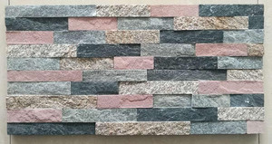 Painéis de pedra decorativos naturais, estilingue de pedra para parede