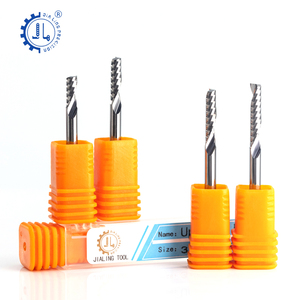 Spiral freze kesicisi 3.175 bir Spiral Fluts freze kesim 2mm karbür Upcut Spiral yönlendirici Bit - Product Image 1