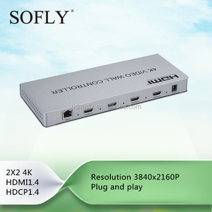 Home theatre system 4K <strong>HDMI</strong> 2x2 Video Wall Screen Controller <strong>HDMI</strong>/DVI <strong>Input</strong> 4 <strong>HDMI</strong> <strong>outputs</strong> - Product Image 4