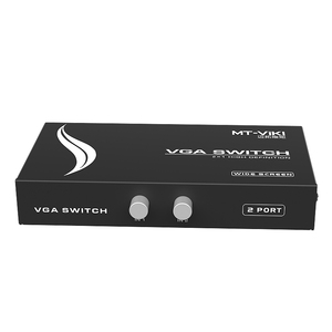 Manual 2 puertos VGA Switch 2x1, MT-ViKI pin completo 2 en 1 salida VGA switch video VGA selector compatible con pantalla ancha