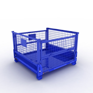 Contenedor de almacenamiento plegable, caja de malla de alambre de acero de anidación plegable