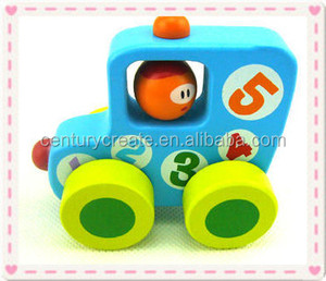 ของเล่นรถเด็กไม้กิจกรรมการ์ตูนมินิสี - Product Image 5