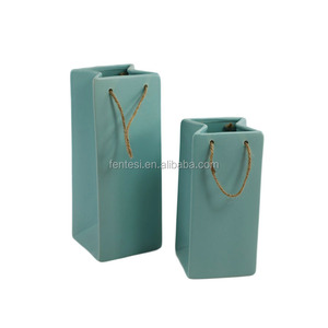 กระเป๋ารูป Porcelain เซรามิคโมเดิร์นดอกไม้แจกันขายส่ง - Product Image 3