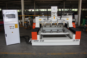 Superstar <strong>4</strong> Heads 3d <strong>4</strong> <strong>Axis</strong> Multi Spindles <strong>CNC</strong> <strong>Router</strong> with Rotary - Product Image 2