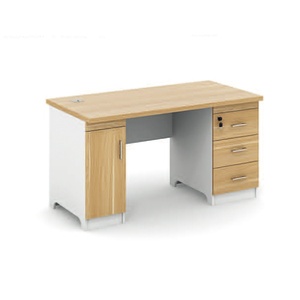Escritorio pequeño de madera para ordenador de oficina de diseño abierto simple con armarios - Product Image 1
