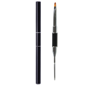 TSZSダブルヘッドプロフェッショナルメタルスパチュラツールフィンガーエクステンションネイルアートブラシ - Product Image 2