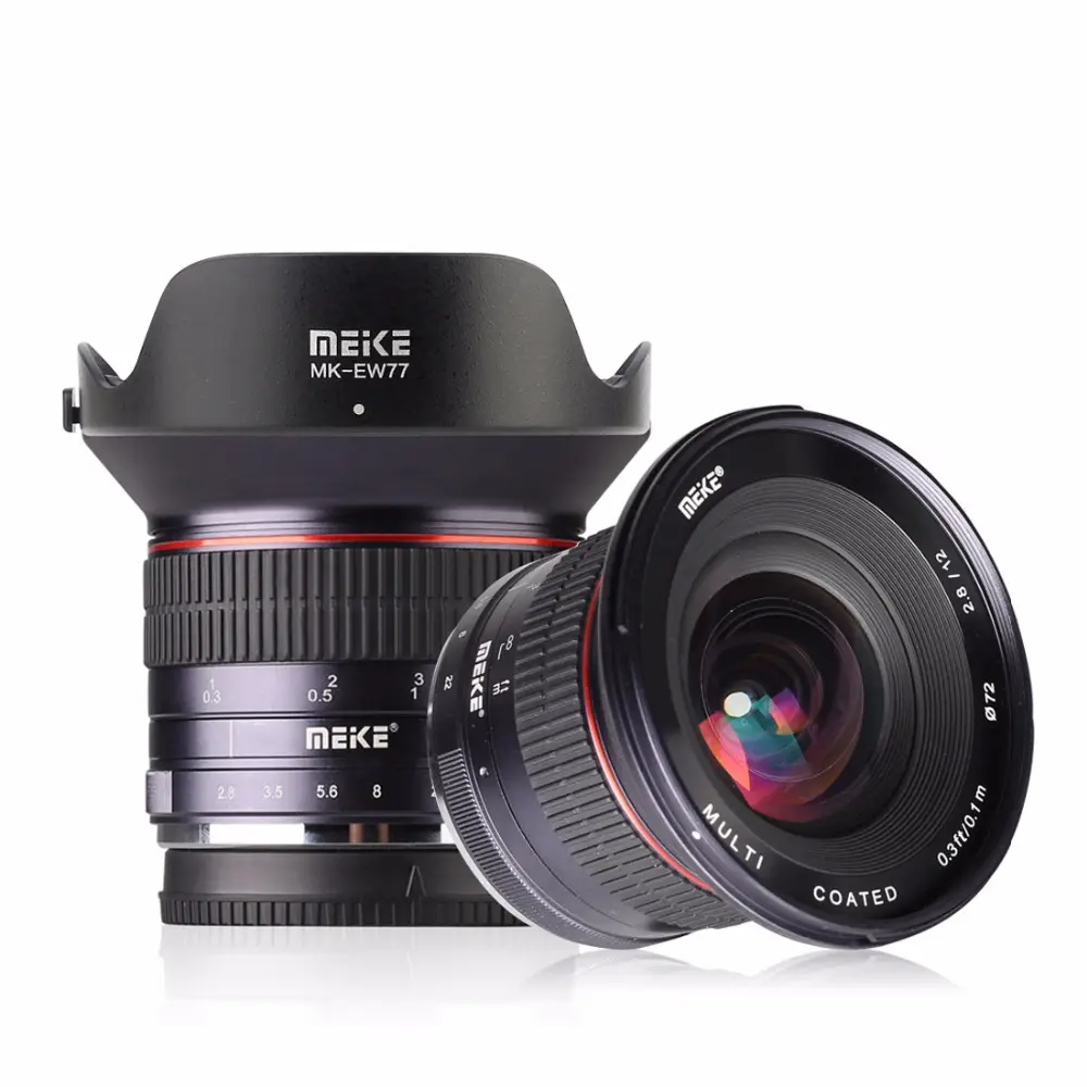 Meike 12mm F2.8 광각 수동 초점 고정 렌즈 소니 E 마운트 APS-C 미러리스 카메라