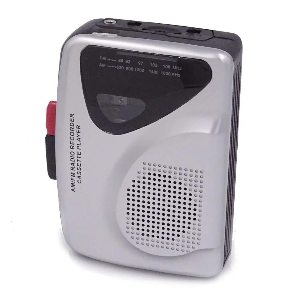 Reproductor de Cassette de Audio portátil y grabadora de cassette con radio AM/FM con auricular