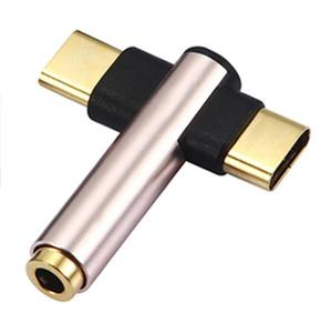 USB סוג C כדי 3.5mm Aux שקע מתאם <span class=keywords><strong>2</strong></span> ב <span class=keywords><strong>1</strong></span> 3.5 אודיו אוזניות מתאם סוג C מטען ספליטר