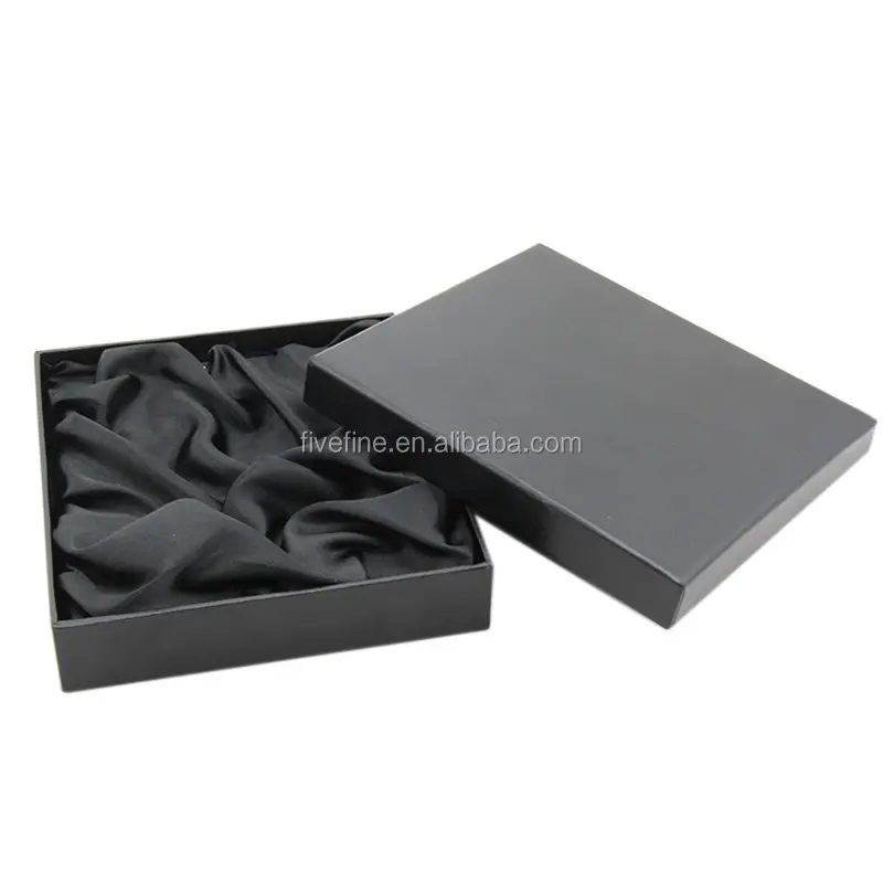Hochwertige schwarze Papier boxen für Sammler platten mit Satin einsatz