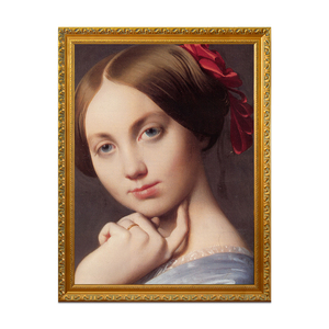 Antique Reproduction Famous Figure <strong>Art</strong> Lady an Ermine Leonardo Da Vinci Paintings With Frame