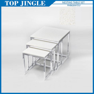 3 unids/set mesas nido blancas con forma de oblongo - Product Image 2
